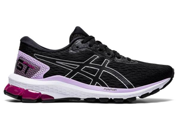 Asics Hardloopschoenen Dames, GT-1000 Zwart/Zilver - Asics Online Outlet | B7138450-EH